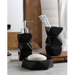 vareesha Set of 3 Ceramic Soap Dispenser with Accessories-picture-15