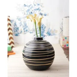vareesha Striped Round Shape Flower  Vase-picture-44