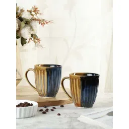 VarEesha The Mug Shot Navy & Brown Ceramic Coffee Mug (0.325 L) - Set of 2-picture-10