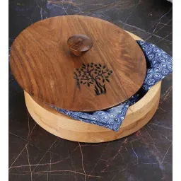vareesha Tree of Life Sheesham & Beech Wood Chapati Box Casserole-picture-25