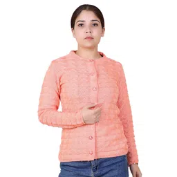Varenyam Women Long Sleeves Woolen Cardigan-picture-42