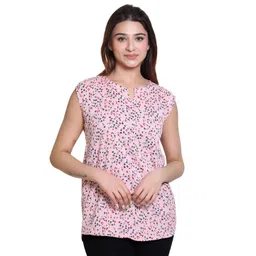 Varenyam Women Print V Neck Sleeveless Top-picture-26