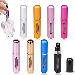 VARENYYA Mini Perfume Refill Bottle, Easy To Refill & Carry Pocket Size Aluminium Glass Empty Bottle - 5Ml [ 1-pcs ] [ Multicolour ]-picture-38