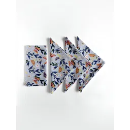 Vargottam 12-Pcs Blue & Brown Printed Cotton Table Napkins-picture-28