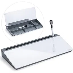 Varhomax Dry Erase Desktop Glass Whiteboard,Varhomax Dry Erase Computer Desk Pad To-Do List Memo Notepad For Desk Computer Keyboard Stand With Storage Caddy For Home Office And School Supplies(Gray)-picture-29