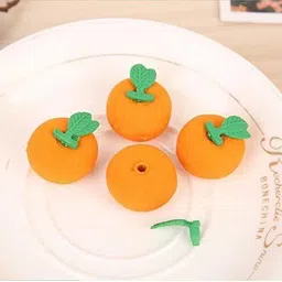 variety palace Fruits Vegetable Eraser /Rubber Birthday Return Gifts for Kids (Pack of 6 Pouch) Non-Toxic Eraser image 4