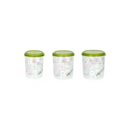 Varmora Glory Flower Green Plastic Containers - Set of 3-picture-21