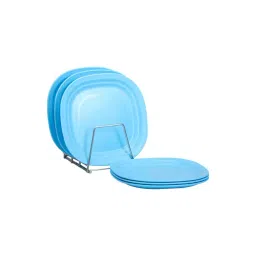 Varmora Polypropylene Blue Plastic Dinner Plate - Set of 6-picture-24