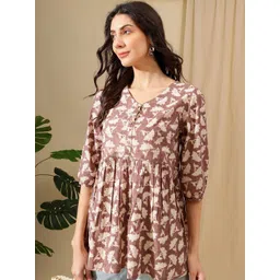 Varun Handicraft Floral Print Cotton Top-picture-10