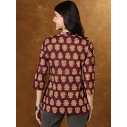 Varun Handicraft Floral Print Cotton Top image 2