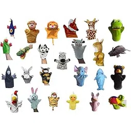 VARUSH Wild Animals & Birds Storytelling Hand Puppets, Hand Puppets for Kid's Learning Playing | Gift for Kids Hand Puppet Birds and Animals | Educational Storytelling Toys for Learning (25 pcs Set)-image-3