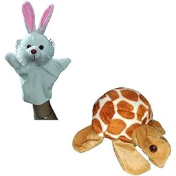 VARUSH Wild Domestic Animals & Birds Storytelling Hand Puppets - 2 pcs / Rabbit & Tortoise | Hand Puppet for Babies | Hand Puppets for Kid's Learning Playing / Gift For Kids | Puppet Toy (Rabbit & Tortoise)-image-30
