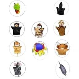 Wild Animals & Birds Hand Puppets - 10 pcs (Crocodile, Crow, Rat, Bear, Lion, Elephant, Turtle, Tiger, Fox, Monkey) | Perfect for Storytelling, Imaginative Play, Educational Learning & Role-Playing-image-8
