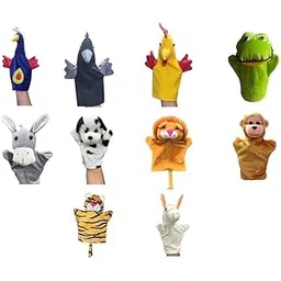 VARUSH Wild Animals & Birds Storytelling Hand Puppets/Hand Puppets for Kid's Learning Playing/Gift for Kids Hand Puppet Birds and Animals | Gift for Kids, School Project for Children | (10 pcs Set)-image-18