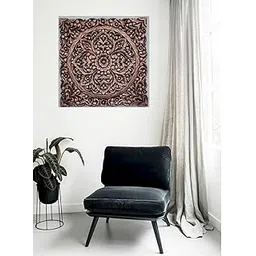 Vas Collection Home Abstract MDF Wall Decoration Panel for Living Room, Bedroom, Hallway, Office (60 x 60 cm (Copper Black Antique)-picture-12