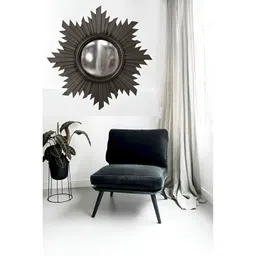 VAS collection home Black Textured Wooden Wall Mirror-picture-10
