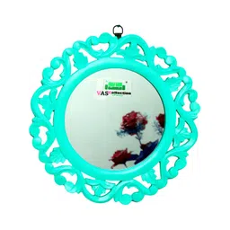 VAS collection home Blue Wooden Round Wall Mirrors-picture-14