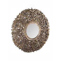 VAS collection home Bronze Wall Self Design Wooden Mirror Frame-picture-13