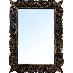 VAS collection home Ethnic Motifs Black Wall Self Design Wood Mirror Frame-picture-40