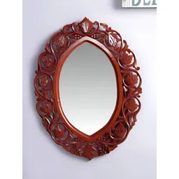 VAS collection home Ethnic Motifs Brown Textured Oval Mirror-picture-35
