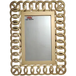 VAS collection home Floral Patterned Wooden Wall Mirror-picture-11