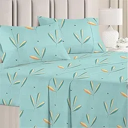 VAS COLLECTIONS Premium Double Bedsheet with 2 Pillow Covers - 160 TC Supersoft Glace Cotton - Breathable & Wrinkle Free - 3 Pcs Set - 228x228 cm - Silver and Grey-picture-15