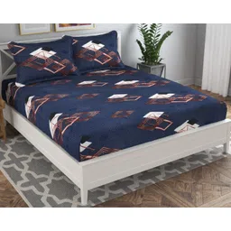 vas collections Microfiber Double Flat 160 TC Printed Bedsheet-picture-23