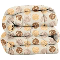 VAS COLLECTIONS® All Weather Microfiber Comforter/Duvet/AC Quilt/Blanket - Reversible with Siliconised Filling - 200 GSM |Double - 220x240 cms-Almond-picture-18