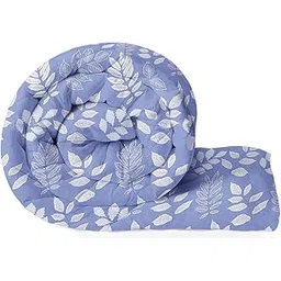 VAS COLLECTIONS® All Weather Microfiber Comforter/Duvet/AC Quilt/Blanket - Reversible with Siliconised Filling - 200 GSM |Double - 220x240 cms (Blue & Cream)-picture-19