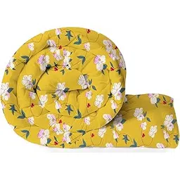 VAS COLLECTIONS® All Weather Microfiber Comforter/Duvet/AC Quilt/Blanket - Reversible with Siliconised Filling - 200 GSM |Double - 220x240 cms-Yellow-picture-20