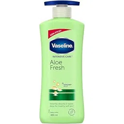 Vaseline Intensive Care Aloe Fresh Hydrating Body Lotion 400 ml, Daily Moisturizer for Dry Skin, Gives Non-Greasy, Glowing Skin - For Men & Women-picture-23