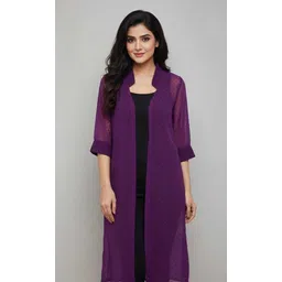 vashist Men Jacket Style Full Sleeve Purple Shrug-picture-33