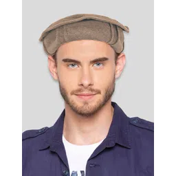 Vastraa Fusion Unisex Brown Solid Woollen Afghani Pakol Cap-picture-14