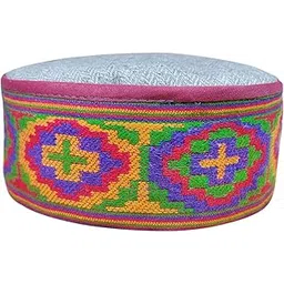 vastraa fusion Unisex Woolen Kullu Cap (Pack of 1) (TS0971A_Broad Square Plus Pattern Big_Free Size)-picture-17