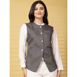 Vastraa Fusion Women Satin Nehru Jackets-picture-35