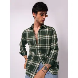 VASTRADO Classic Evergreen Broad Checked Slim Fit Pure Cotton Casual Shirt-image-30