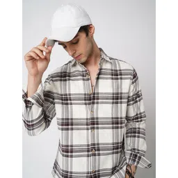 VASTRADO Classic Slim Fit Checked Cotton Casual Shirt-picture-18