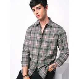 VASTRADO Classic Tartan Checked Slim Fit Pure Cotton Casual Shirt-picture-28