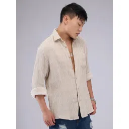 VASTRADO Core Fashion Beige Stripes Shirt-picture-37