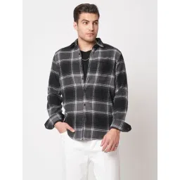 VASTRADO Core Fashion Black Regular Fit Checks Shirt-picture-35