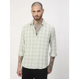 VASTRADO Core Fashion Green Regular Fit Checks Shirt-picture-17