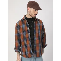 VASTRADO Men Checked Classic Fit Cotton Casual Shirt-image-44