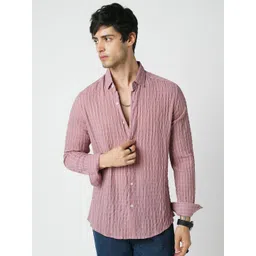 VASTRADO Men Classic Slim Fit Checked Casual Shirt-picture-41