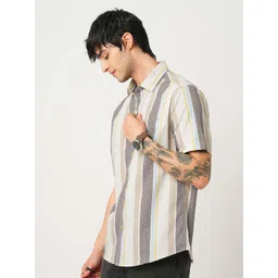 VASTRADO Men Classic Slim Fit Multi Stripes Striped Casual Shirt-picture-38