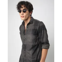 VASTRADO Men Classic Slim Fit Opaque Printed Casual Shirt-picture-34