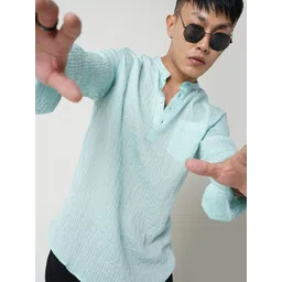 VASTRADO Men Striped Dobby Kurta-picture-34