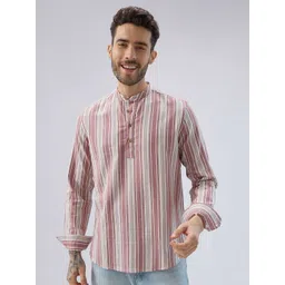 VASTRADO Men Striped Thread Work Kurta-picture-37