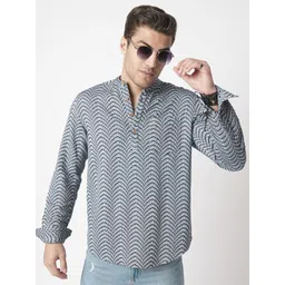 VASTRADO Men Thread Work Jacquard Kurta-picture-14