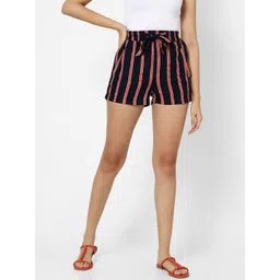 VASTRADO Women Black Striped Shorts-picture-12