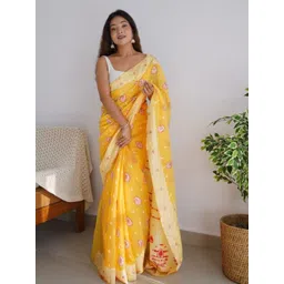 VASTRAHUT Women Paisley Printed Zari Traditional Banarasi Saree-picture-41